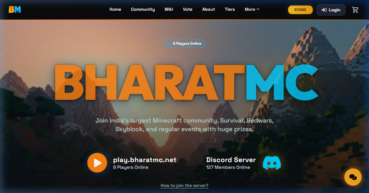 BharatMC | India's #1 Minecraft Server Network